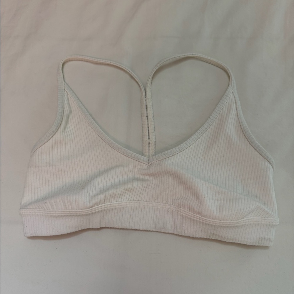 Women's Alo Ivory Ribbed Bralette